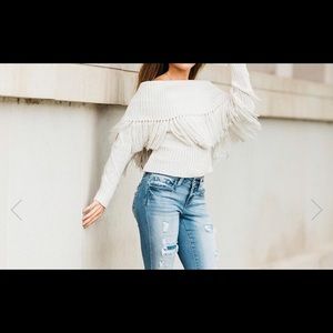 Off the shoulder sweater